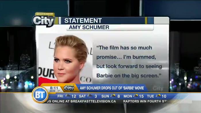 Amy Schumer decides to drop out of ‘Barbie’ movie