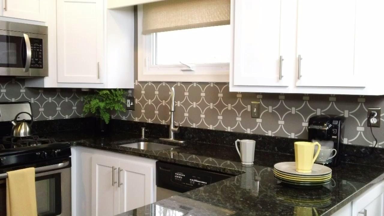 Creating a DIY stenciled kitchen backsplash Video Cityline