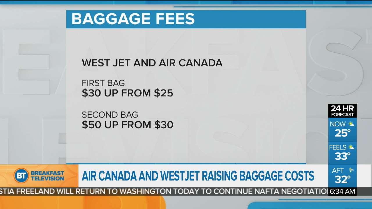 air canada second baggage fee