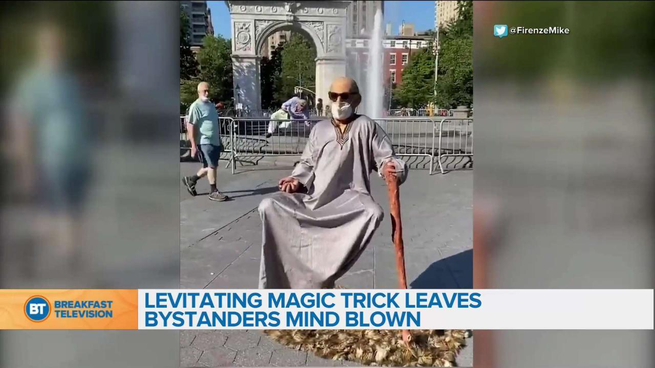 Levitating Magic Trick Leaves Bystanders Mind Blown